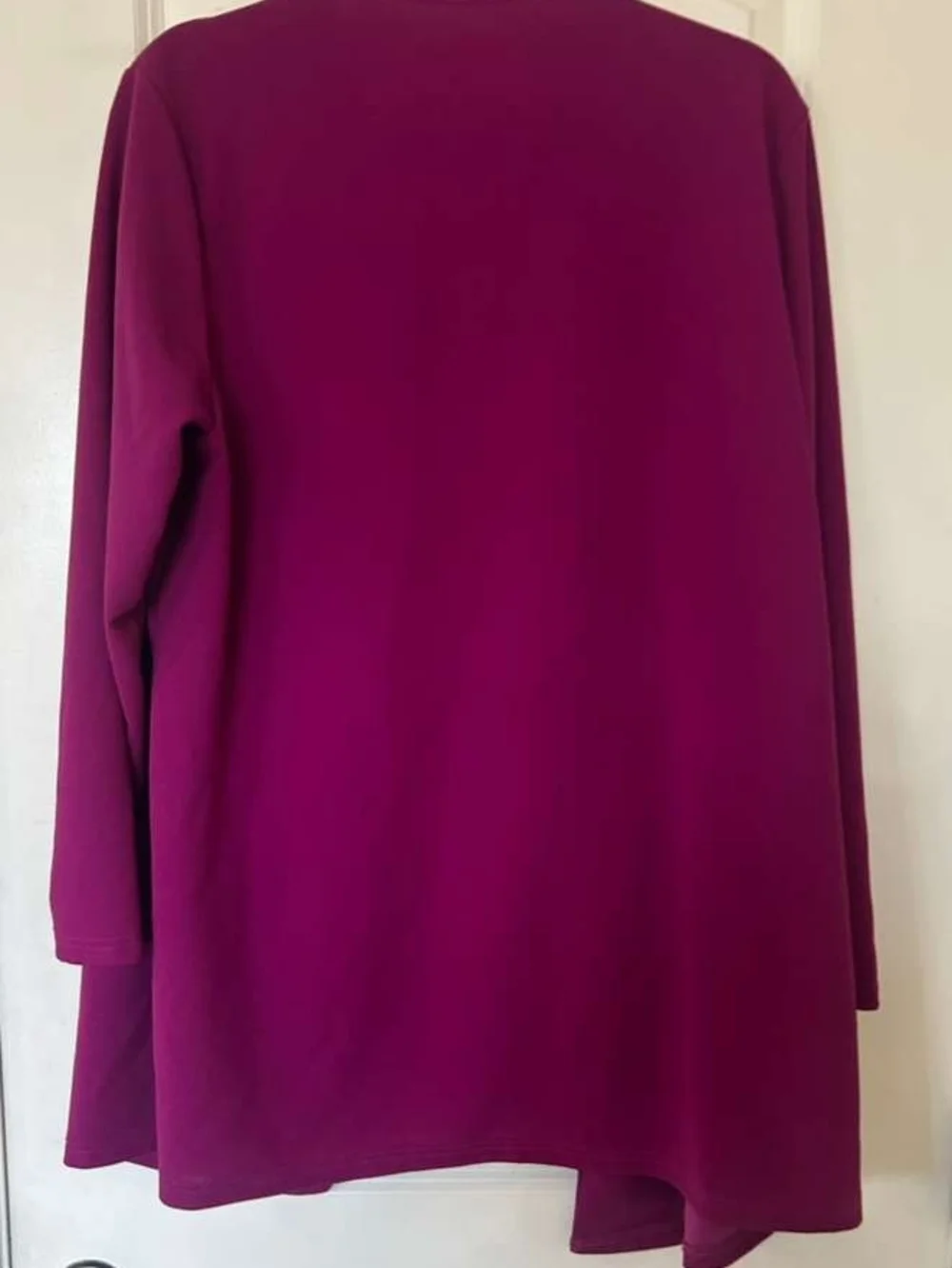 Fuchsia Open Front Lightweight Cardigan - Picture 3 of 4